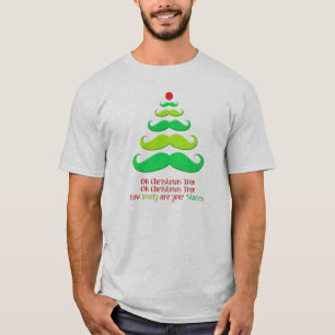 T-tröja för helgdag för mustaschjulgran nyckful t shirt
