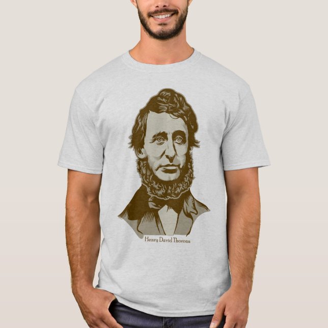 T-tröja för Henry David Thoreau T-shirt (Framsida)