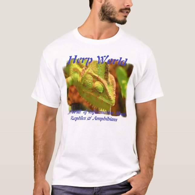T-tröja för Herp världskameleont T-shirt (Framsida)