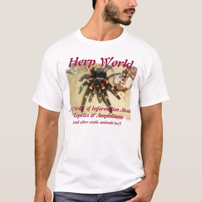 T-tröja för Herp världstarantel Tee Shirt (Framsida)