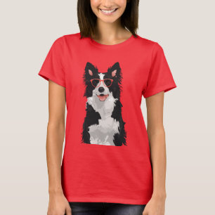 T-tröja för HipstergränsCollie för hund älska T Shirt