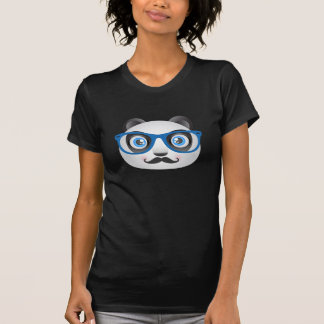 T-tröja för HipsterPandasvart Tee Shirt