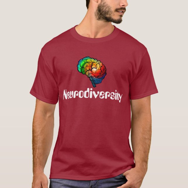 T-tröja för hjärna för Neurodiversity Tee (Framsida)