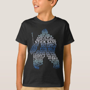 T-tröja för hockeyGoalietext T-shirt