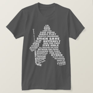 T-tröja för hockeyGoalietypografi T-shirt
