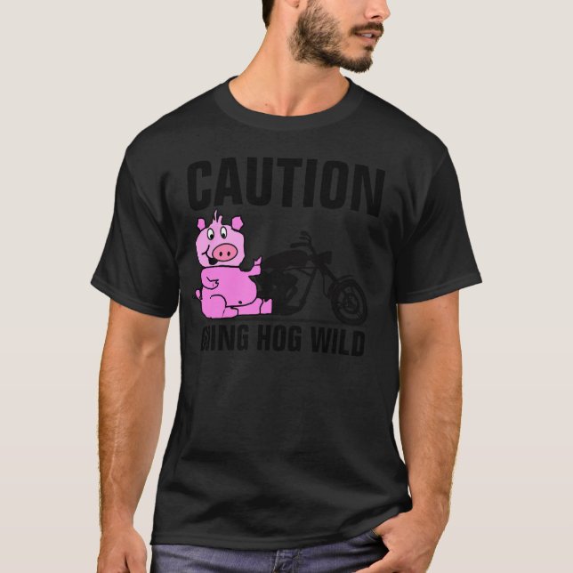 T-tröja för HOGVILDbiker, motorcykel T-shirt (Framsida)