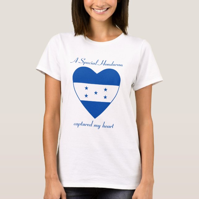T-tröja för Honduras flaggaälskling T-shirt (Framsida)