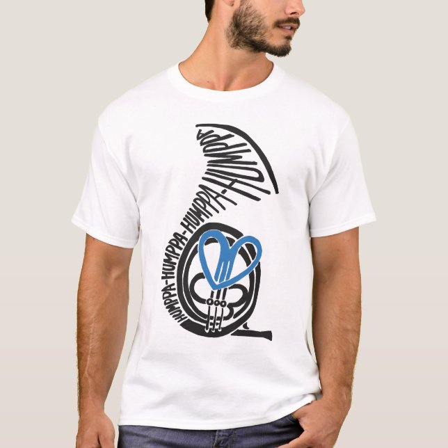 T-tröja för Humppa kärlekblått Tee Shirt (Framsida)