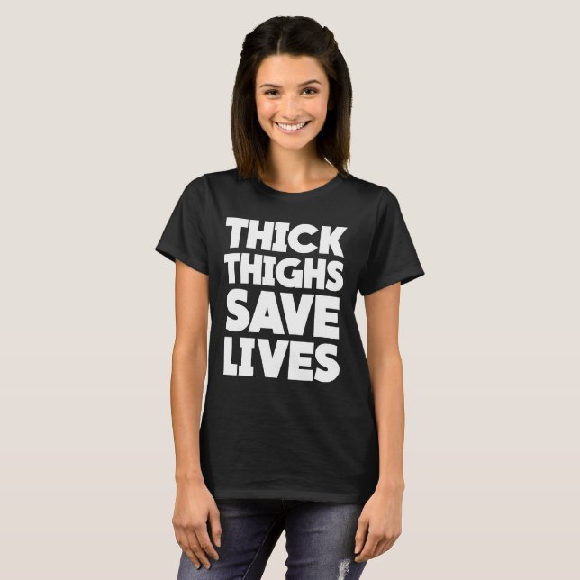 T-tröja för idrottshall för tjocka lårsparaliv tee shirt (Hel framsida)
