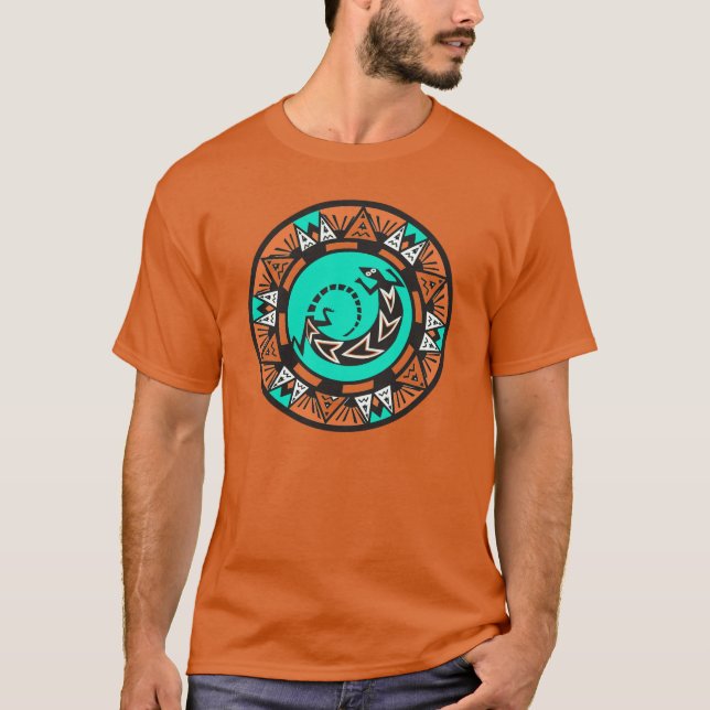 T-tröja för INDIANMandalaödla T Shirt (Framsida)