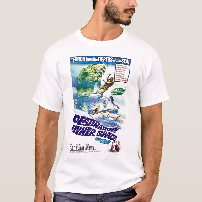T-tröja för inre utrymme för destination Retro T-shirt (Framsida)