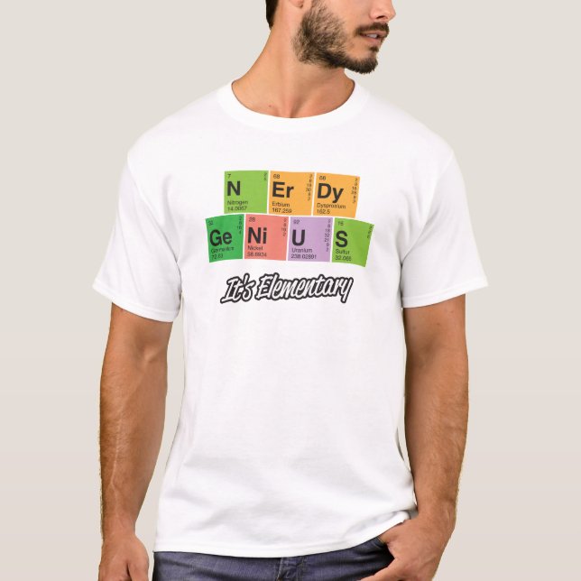 T-tröja för inslag för bord för Nerdy Tee (Framsida)
