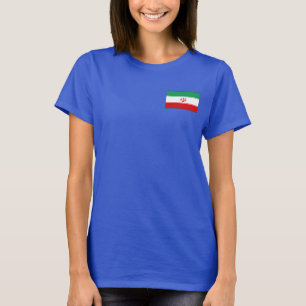 T-tröja för Iran flagga- och kartadk T-shirt