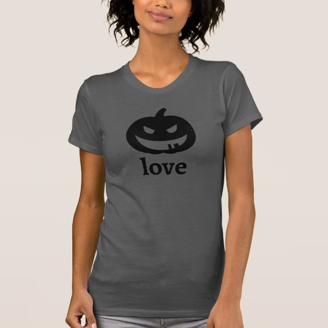 T-tröja för jackO'Lantern kärlek Tee Shirt (Framsida)