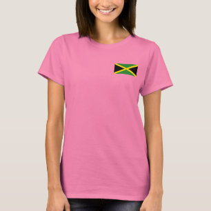 T-tröja för Jamaica flagga- och kartadk Tee Shirt