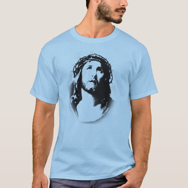T-tröja för Jesus Kristusansikte Tee Shirt (Framsida)