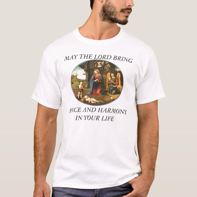 T-tröja för Jesus Kristusfödelse Tee Shirt (Framsida)