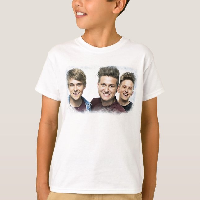 T-tröja för JTR Hanes ComfortBlend® EcoSmart, vit T Shirt (Framsida)