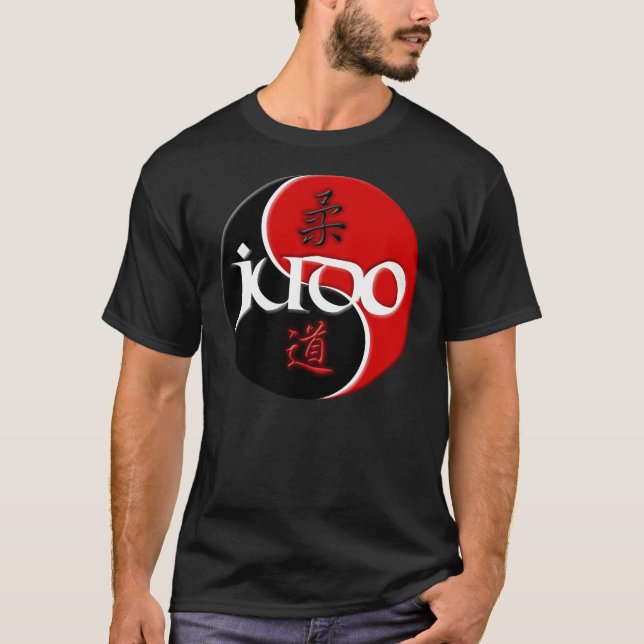 T-tröja för JudoYin Yang mörk T-shirt (Framsida)