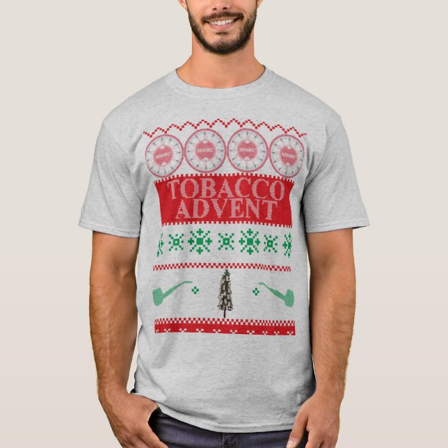 T-tröja för jul för tobakAdvent ful T Shirt (Framsida)