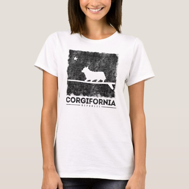 T-tröja för Kalifornien Corgifornia Tee (Framsida)