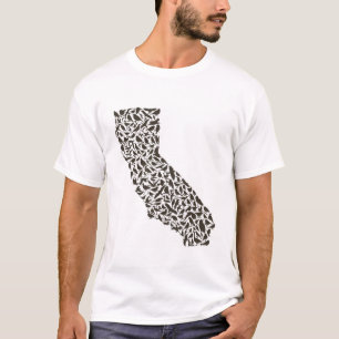 T-tröja för Kalifornien fågelSilhouette T-shirt