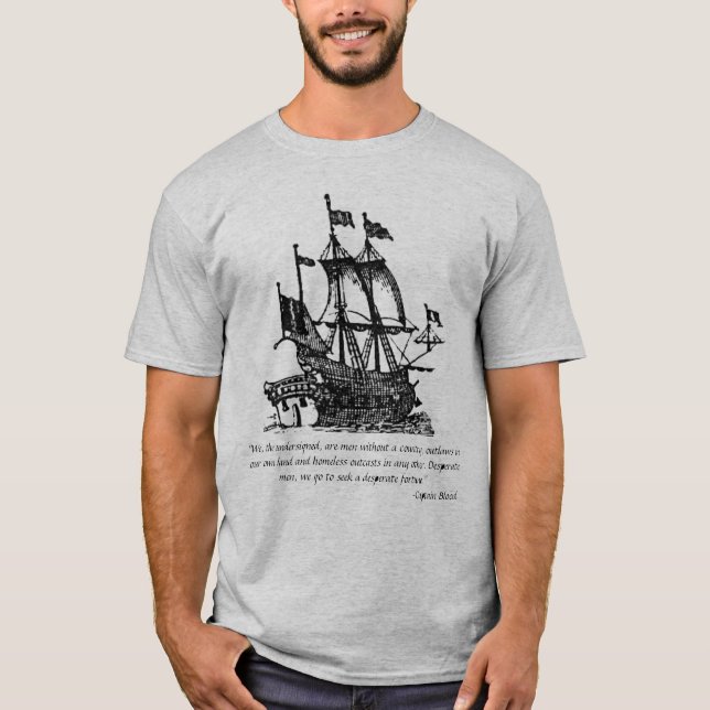 T-tröja för kaptenblodpirat tee shirt (Framsida)
