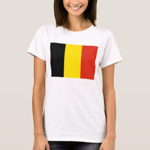 T-tröja för karta för Belgien flagga x Tee