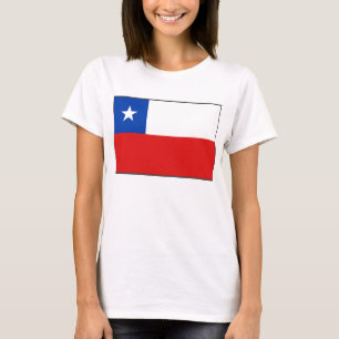 T-tröja för karta för Chile flagga x Tee