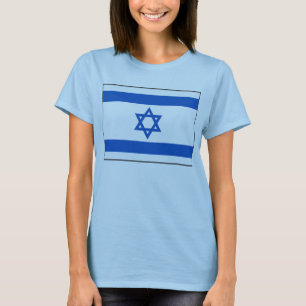 T-tröja för karta för Israel flagga x T-shirt