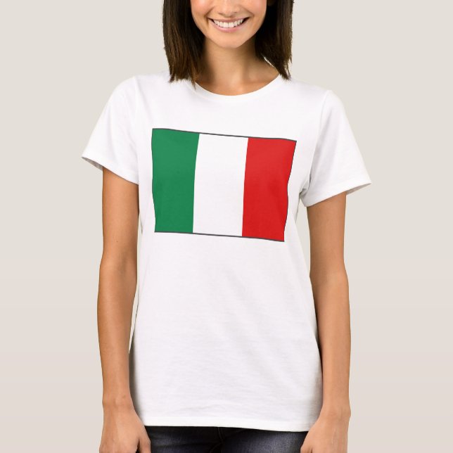 T-tröja för karta för italienflagga x tee shirt (Framsida)