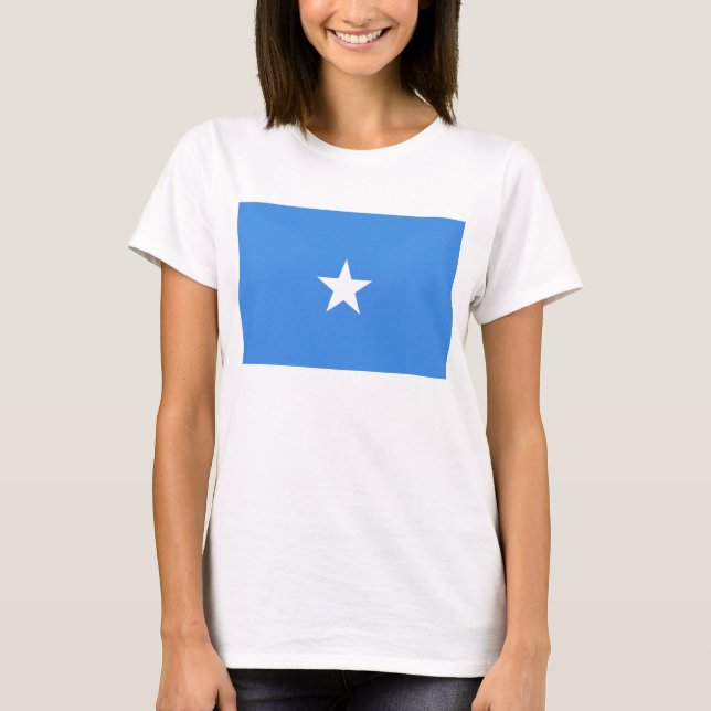 T-tröja för karta för Somalia flagga x T-shirt (Framsida)