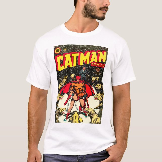 T-tröja för Katt-Man tecknader #31 T-shirt (Framsida)