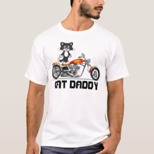 T-tröja för kattpappabiker, motorcykel t-shirt