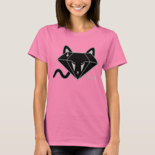 T-tröja för Kawaii svart diamantkattunge Tee
