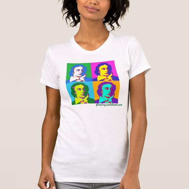 T-tröja för Keats popkonst (marinen) T-shirt (Framsida)