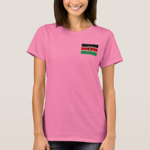 T-tröja för Kenya flagga- och kartadk Tee Shirt