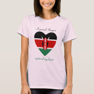 T-tröja för Kenya flaggaälskling T-shirt