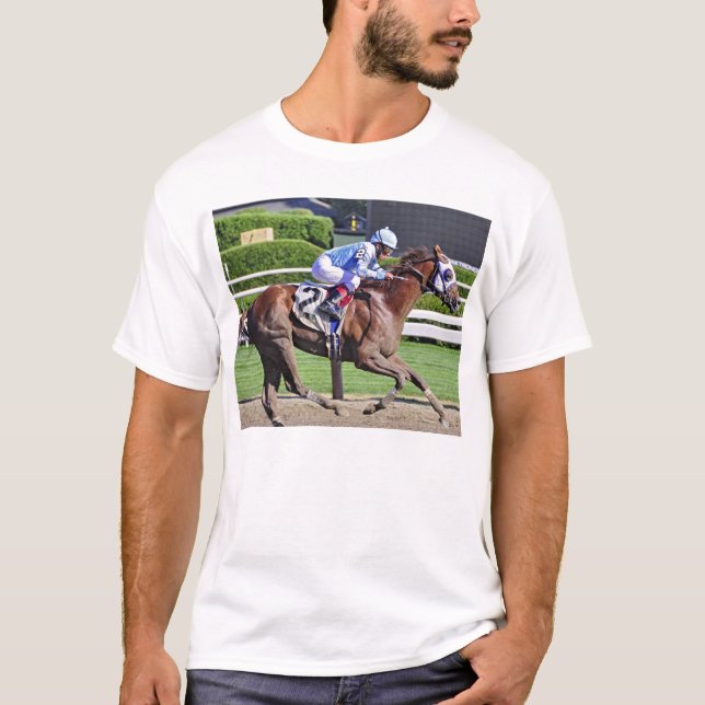 T-tröja för klassikerSaratoga hästkapplöpning T-shirt (Framsida)