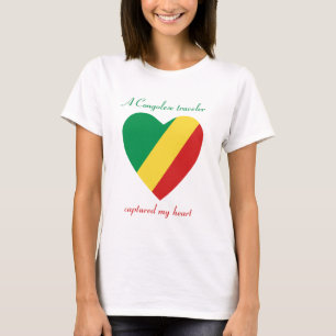 T-tröja för Kongofloden-Brazzaville flaggaälskl T Shirt