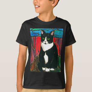 T-tröja för konst för design för smokingkattm t-shirt