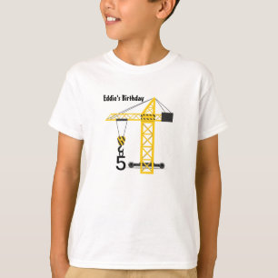 T-tröja för konstruktionskranbarn tee shirt