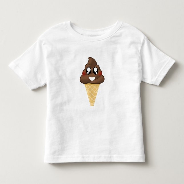 T-tröja för kotte för PoopEmoji glass T-shirt (Framsida)