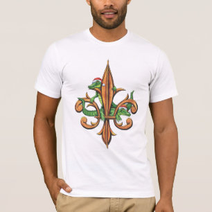 T-tröja för krokodilerFleur-de-lis jul Tee