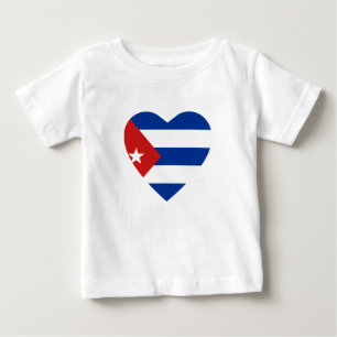 T-tröja för Kubaflaggahjärta T-shirt