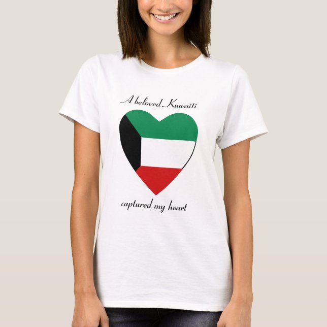 T-tröja för Kuwait flaggaälskling Tee (Framsida)