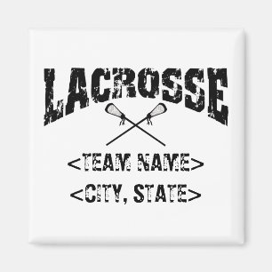 T-tröja för Lacrosse för personliglagstad statl Magnet