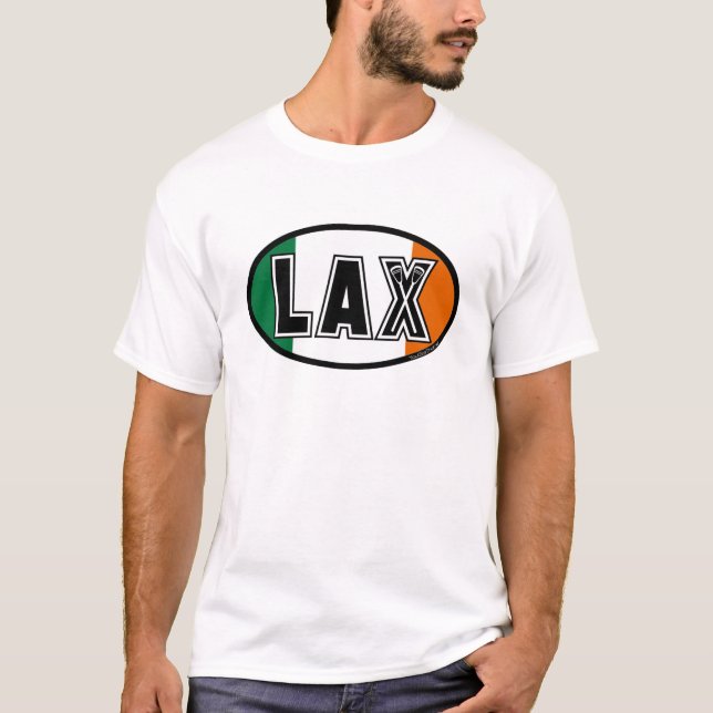 T-tröja för LacrosseflaggaIrland Oval T-shirt (Framsida)