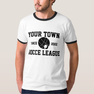 T-tröja för lag för BOCCE-BOLLanpassade T Shirt