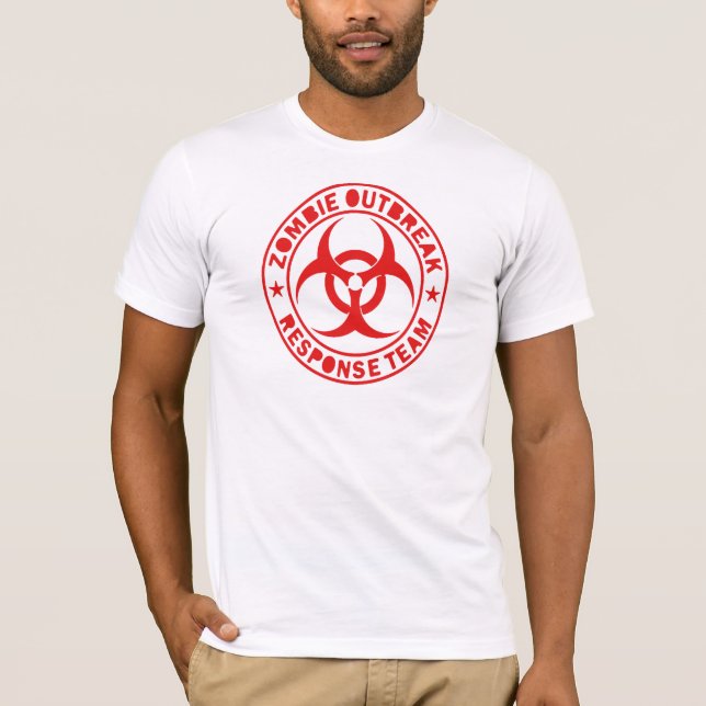 T-tröja för lag för svar för Cdc-Zombieapokalyps & T-shirt (Framsida)